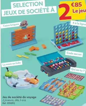 Jeu de société de voyage 2 joueurs, dès 3 ans
