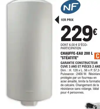 E.Leclerc Brico CHAUFFE-EAU 200 L "STÉATITE" offre