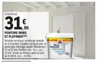 E.Leclerc Brico PEINTURE MURS ET PLAFONDS (2) (3) offre