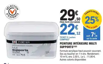 E.Leclerc Brico PEINTURE INTÉRIEURE MULTI SUPPORTS(1)(2) offre
