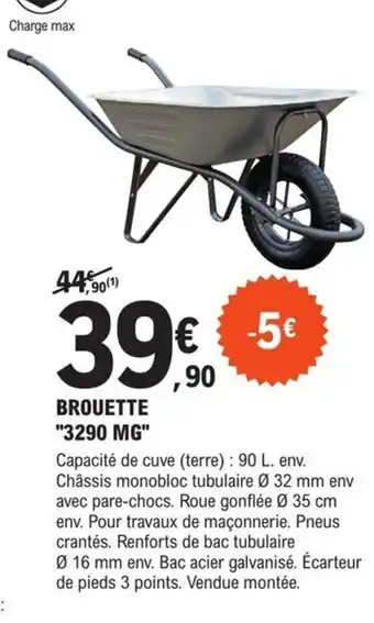 E.Leclerc Brico BROUETTE "3290 MG" offre