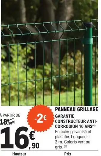 E.Leclerc Brico PANNEAU GRILLAGE offre