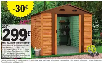 E.Leclerc Brico ABRI DE JARDIN IMITATION BOIS (²) offre