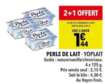 Supeco PERLE DE LAIT - YOPLAIT offre