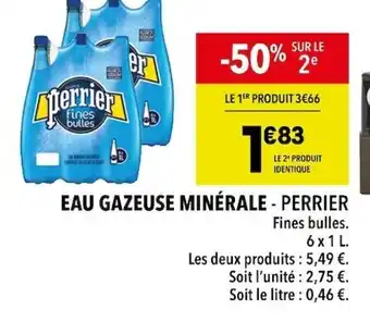 Supeco EAU GAZEUSE MINÉRALE - PERRIER offre