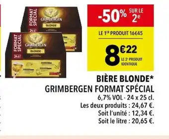 Supeco BIÈRE BLONDE GRIMBERGEN FORMAT SPÉCIAL offre