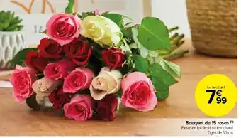 Carrefour Market Bouquet de 15 roses offre