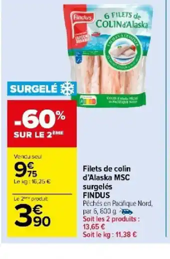 Carrefour Market Filets de colin d'Alaska MSC offre