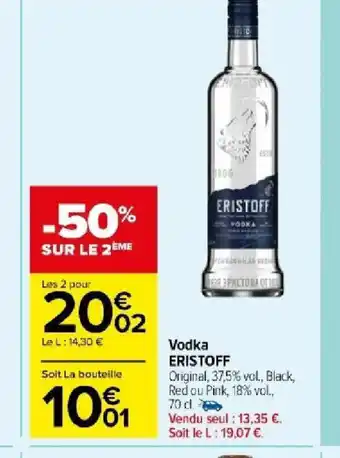 Carrefour Market Vodka ERISTOFF offre