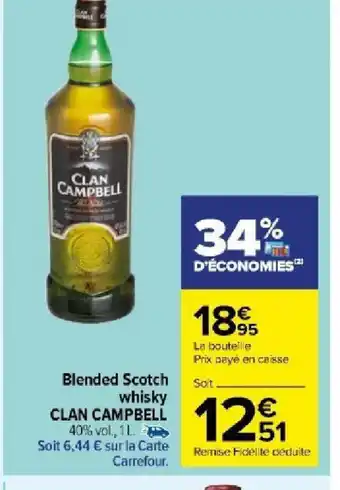 Carrefour Market Blended Scotch whisky offre