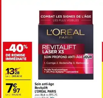Carrefour Market Soin anti-âge Revitalift offre