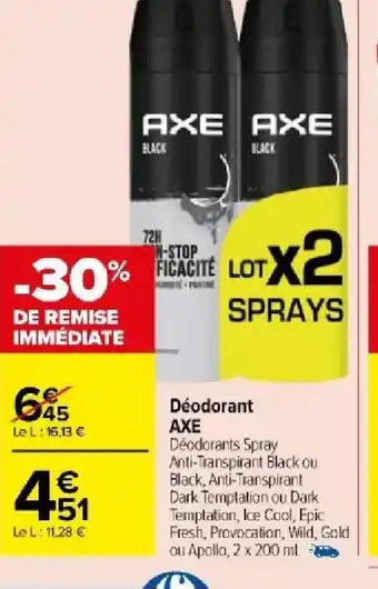 Carrefour Market Déodorant AXE offre