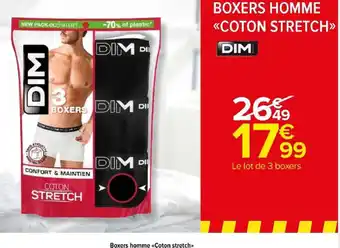 Carrefour Market BOXERS HOMME COTON STRETCH offre