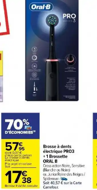Carrefour Market Brosse à dents électrique PRO3 offre