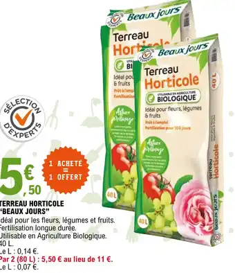 TERREAU HORTICOLE "BEAUX JOURS"