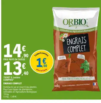 E.Leclerc Jardi ENGRAIS COMPLET offre