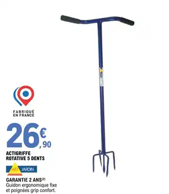 E.Leclerc Jardi ACTIGRIFFE ROTATIVE 5 DENTS offre
