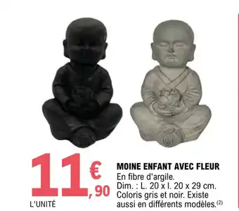 E.Leclerc Jardi MOINE ENFANT AVEC FLEUR offre