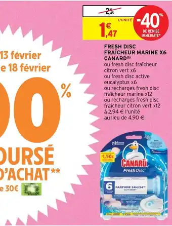 Intermarché FRESH DISC FRAÎCHEUR MARINE X6 CANARD (b) offre