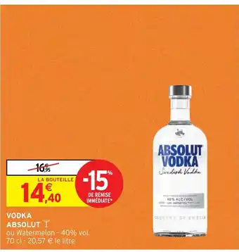 Intermarché VODKA ABSOLUT Y offre
