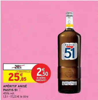 Intermarché APÉRITIF ANISÉ PASTIS 51 offre