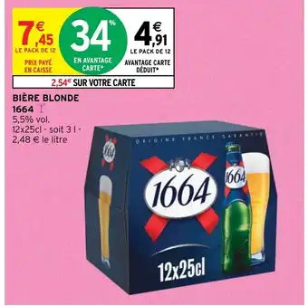 Intermarché BIÈRE BLONDE offre