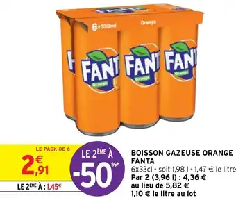 Intermarché BOISSON GAZEUSE ORANGE FANTA offre