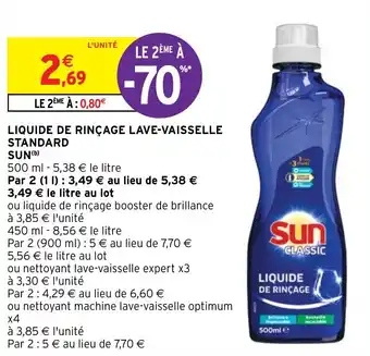 LIQUIDE DE RINÇAGE LAVE-VAISSELLE STANDARD SUN(b)