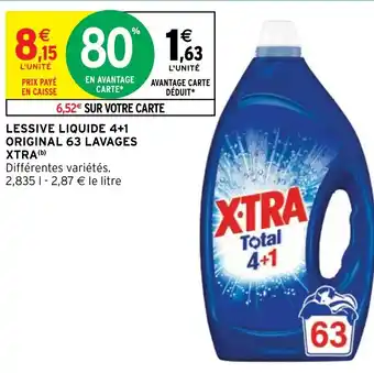 Intermarché LESSIVE LIQUIDE 4+1 ORIGINAL 63 LAVAGES XTRA (b) offre