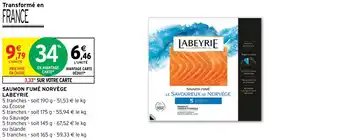 Intermarché Hyper SAUMON FUMÉ NORVÈGE LABEYRIE offre