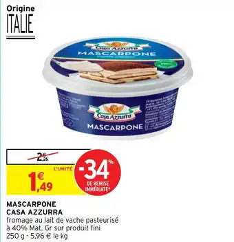 Intermarché Hyper MASCARPONE CASA AZZURRA offre