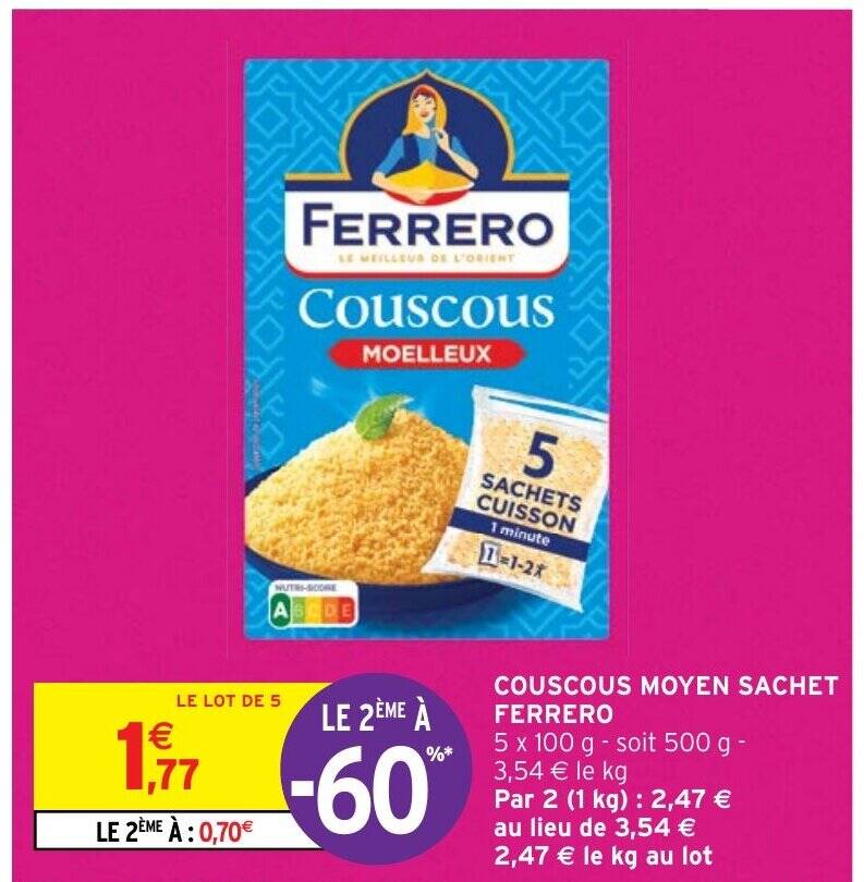 Promo COUSCOUS MOYEN SACHET FERRERO chez Intermarché Hyper