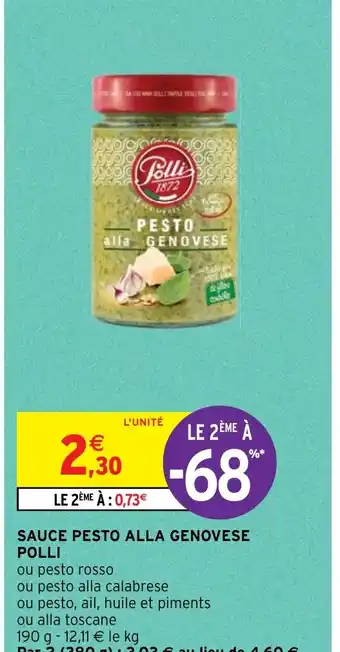 Intermarché Hyper SAUCE PESTO ALLA GENOVESE POLLI offre