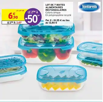 Intermarché Hyper LOT DE 7 BOITES ALIMENTAIRES RECTANGULAIRES Coloris Unique offre