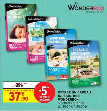Intermarché Hyper OFFREZ UN CADEAU IRRÉSISTIBLE WONDERBOX offre
