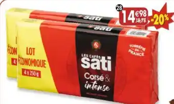 Maximo Lot de 2 x 4 paquets... de café corsé et intense Sati-8x 250g offre
