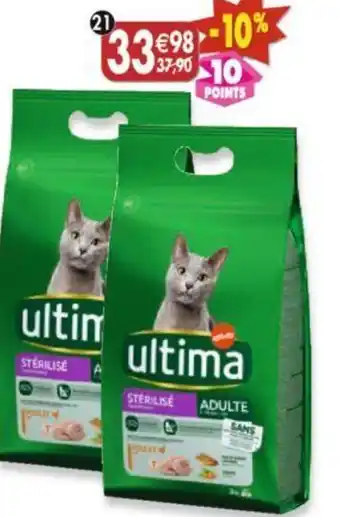 Maximo Lot de 2 sacs.... de croquettes Ultima chat stérilisé offre