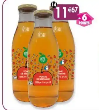 Maximo Lot de 3 bouteilles de purjus... de pomme de Bretagne Plein Fruit - 3x1L offre