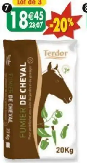 Maximo Lot de 3 sacs de fumier. de cheval Terdor-3x20kg offre