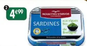 Maximo Sardines huile d'olive. aux algues Bio de Bretagne offre
