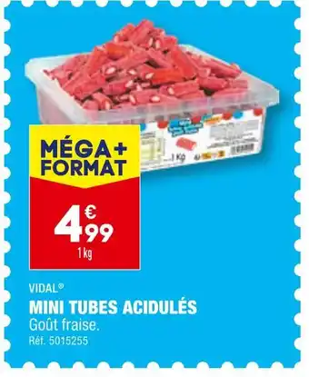 ALDI VIDAL MINI TUBES ACIDULÉS offre