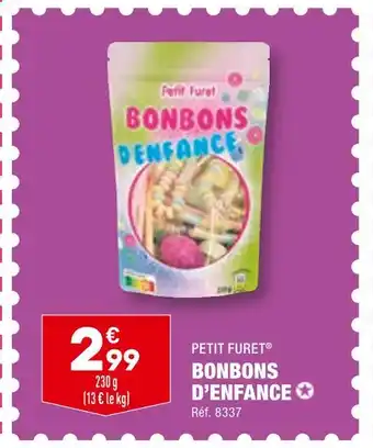 ALDI PETIT FURET BONBONS D’ENFANCE offre