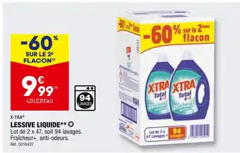 ALDI X-TRA LESSIVE LIQUIDE offre