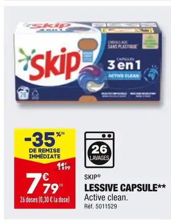 ALDI SKIP LESSIVE CAPSULE offre