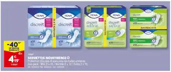 ALDI TENA SERVIETTES INCONTINENCE offre