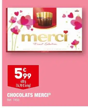 ALDI MERCI CHOCOLATS offre