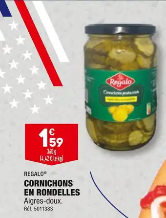 ALDI REGALO CORNICHONS EN RONDELLES offre