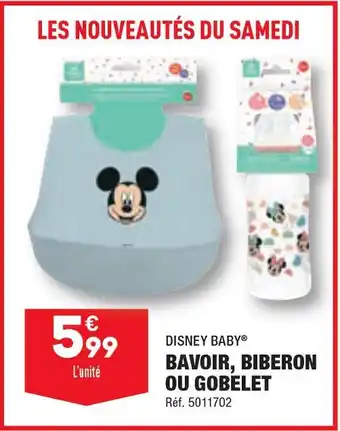 ALDI DISNEY BABY BAVOIR, BIBERON OU GOBELET offre