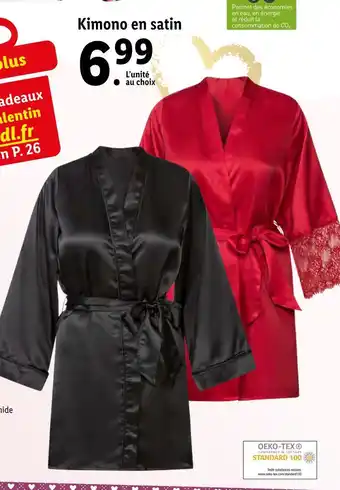 Lidl esmara Kimono en satin offre