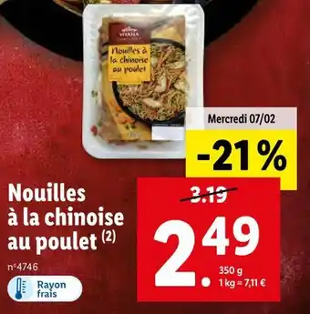 Lidl VITASIA Nouilles à la chinoise au poulet offre